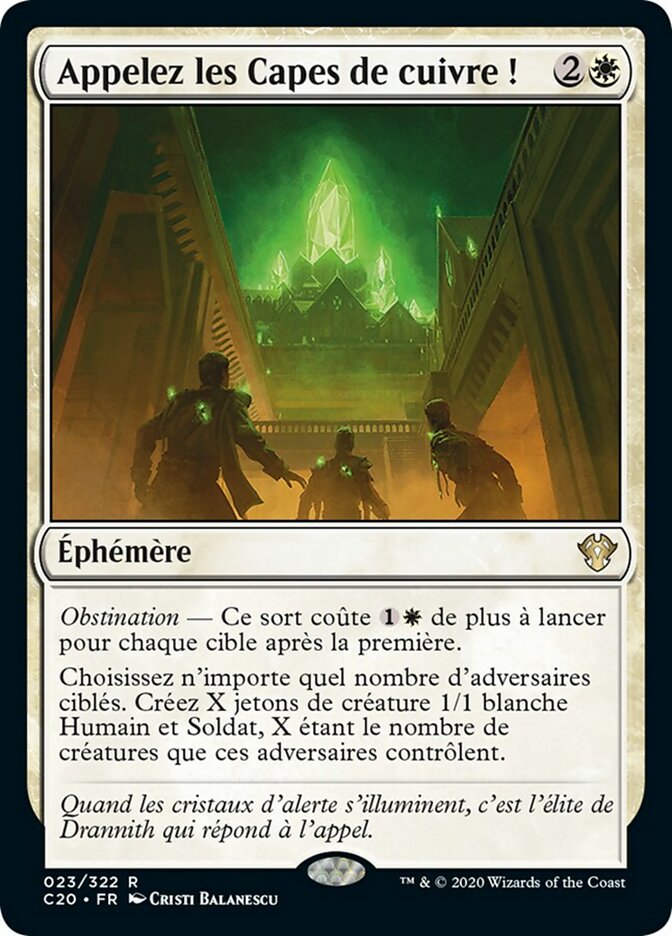 Appelez les Capes de cuivre !