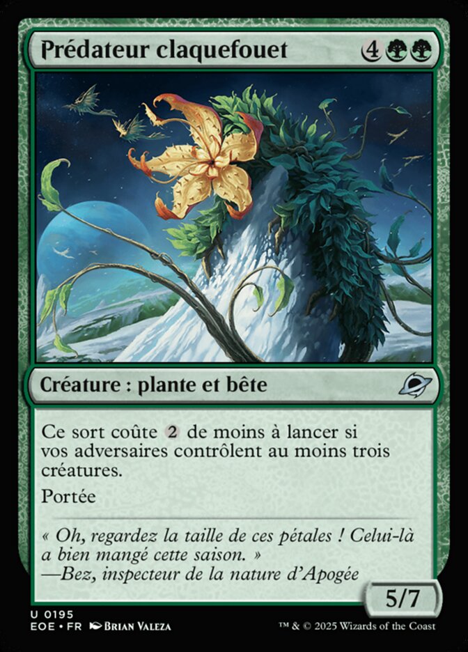 Prédateur claquefouet