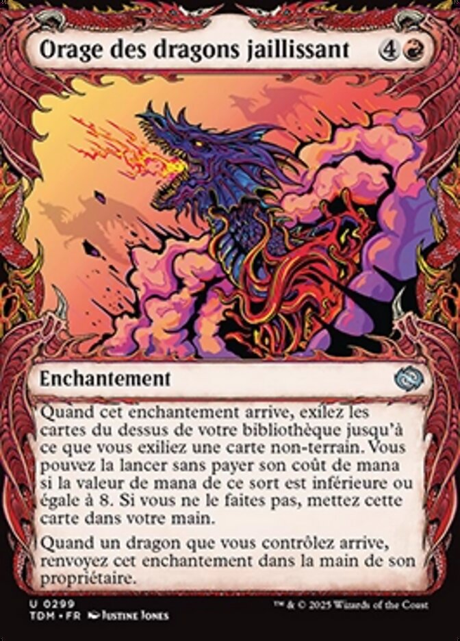 Orage des dragons jaillissant