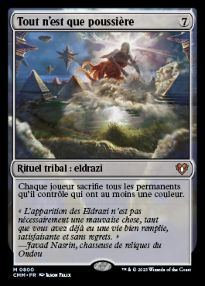 Tout n'est que poussière