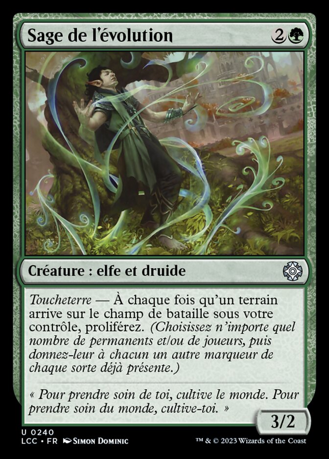 Sage de l'évolution