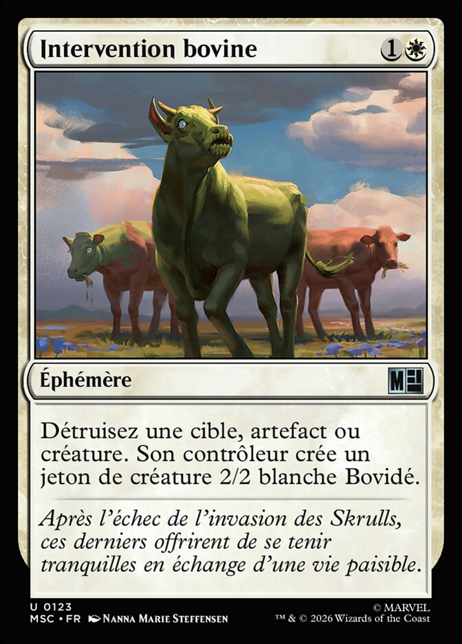 Intervention bovine