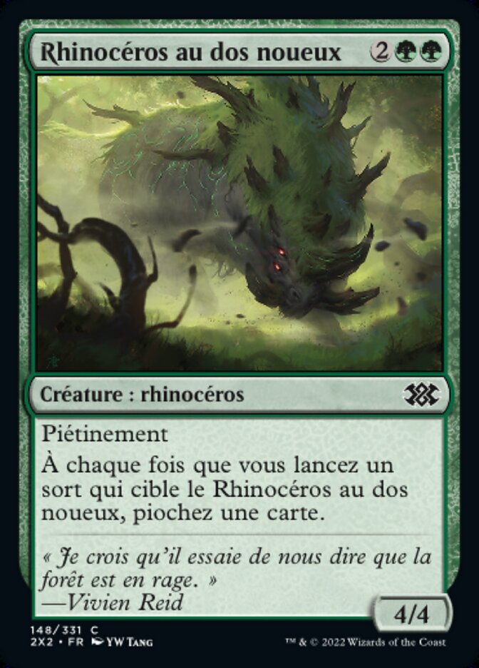 Rhinocéros au dos noueux