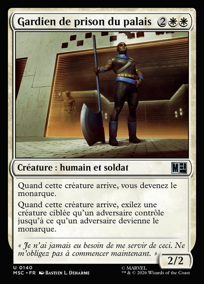 Gardien de prison du palais