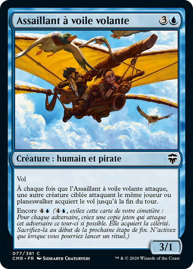 Assaillant à voile volante