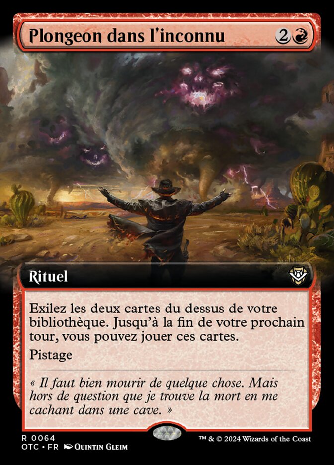 Plongeon dans l'inconnu