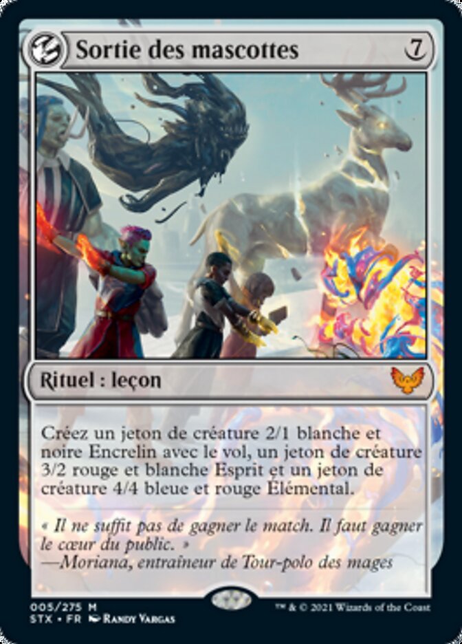 Sortie des mascottes