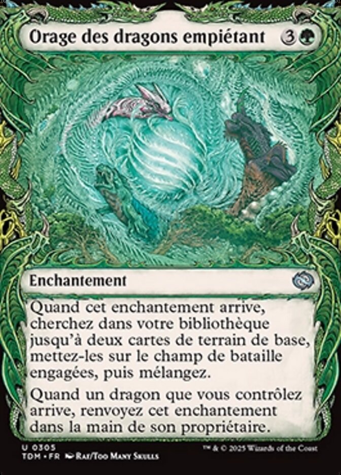Orage des dragons empiétant