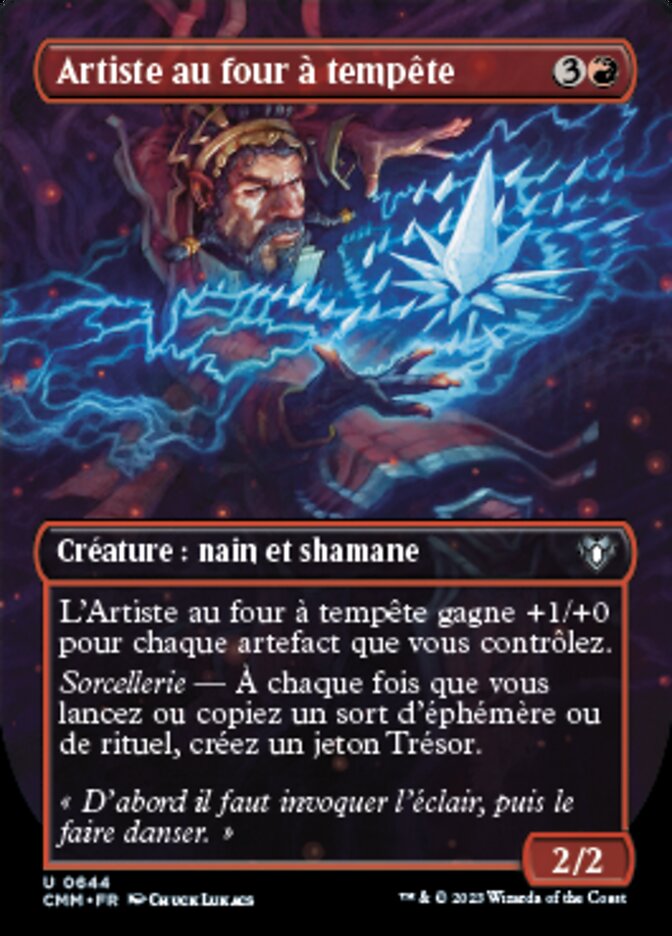 Artiste au four à tempête