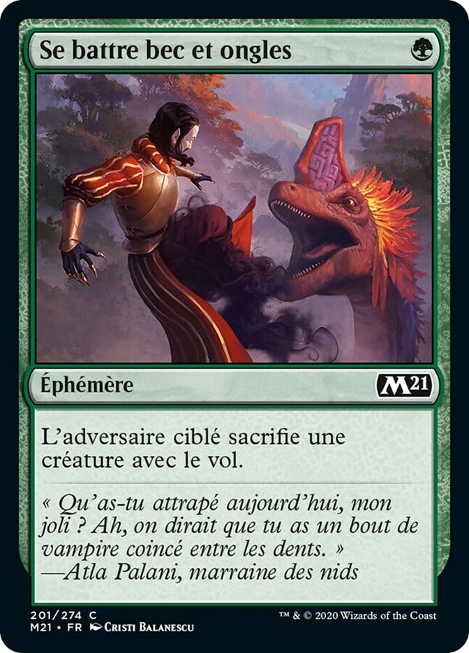 Se battre bec et ongles