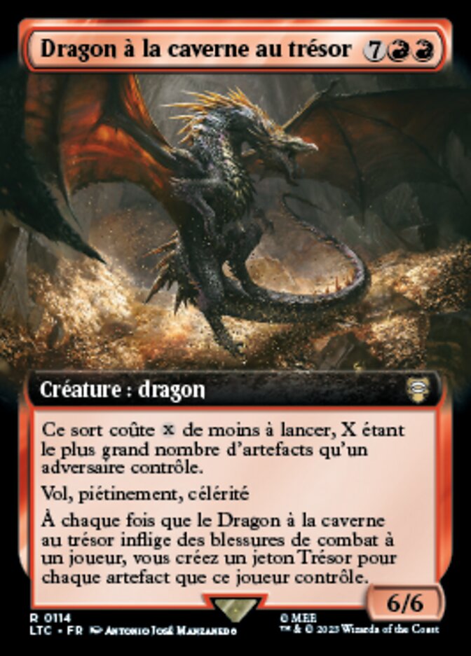Dragon à la caverne au trésor