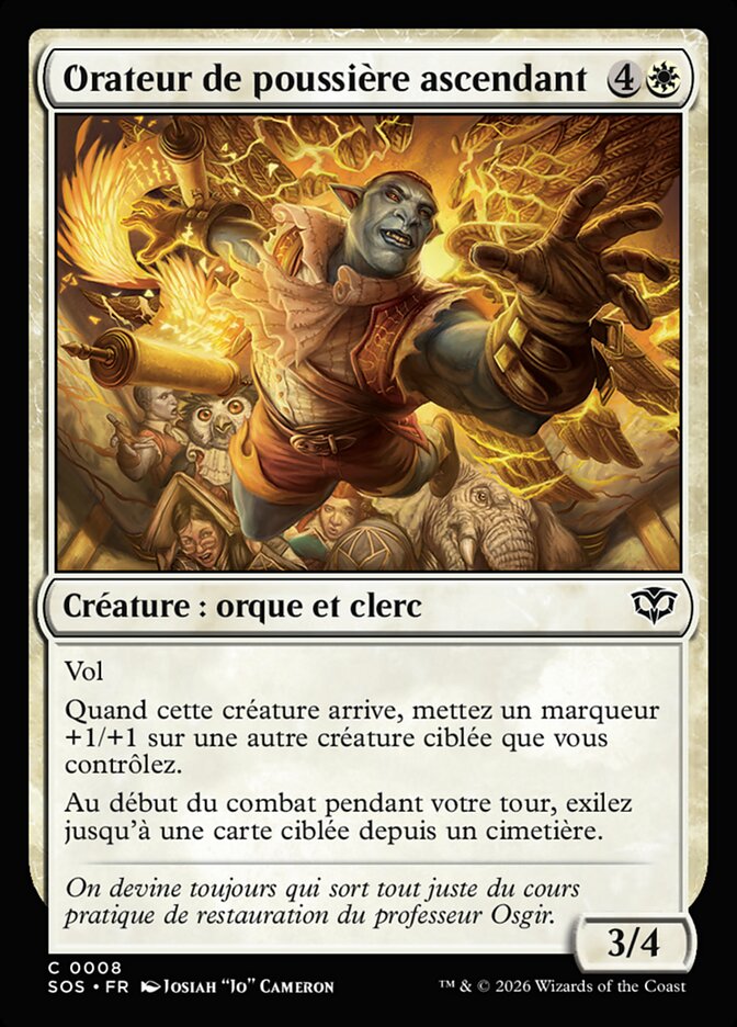Orateur de poussière ascendant