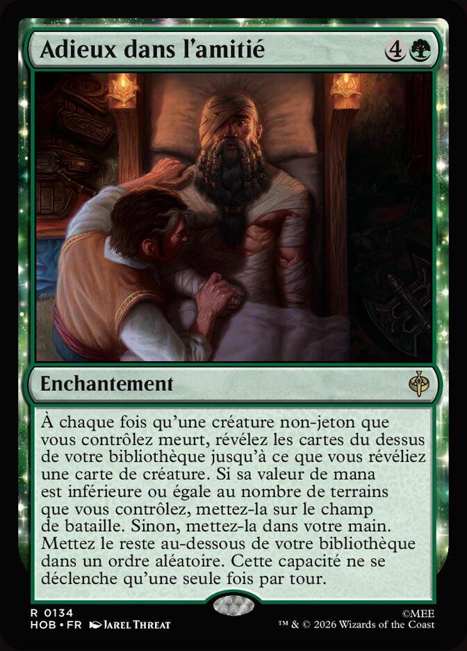 Adieux dans l'amitié