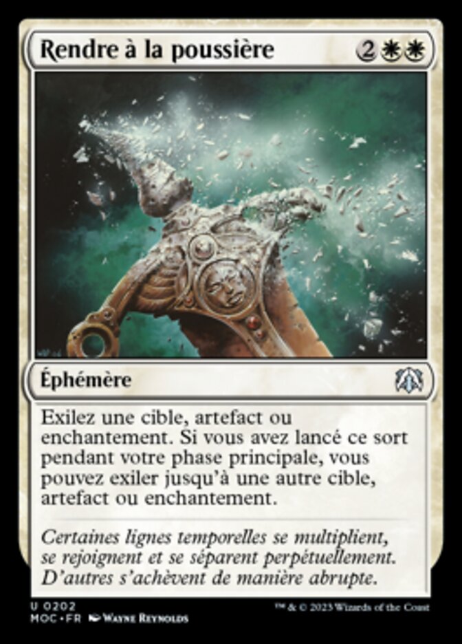 Rendre à la poussière