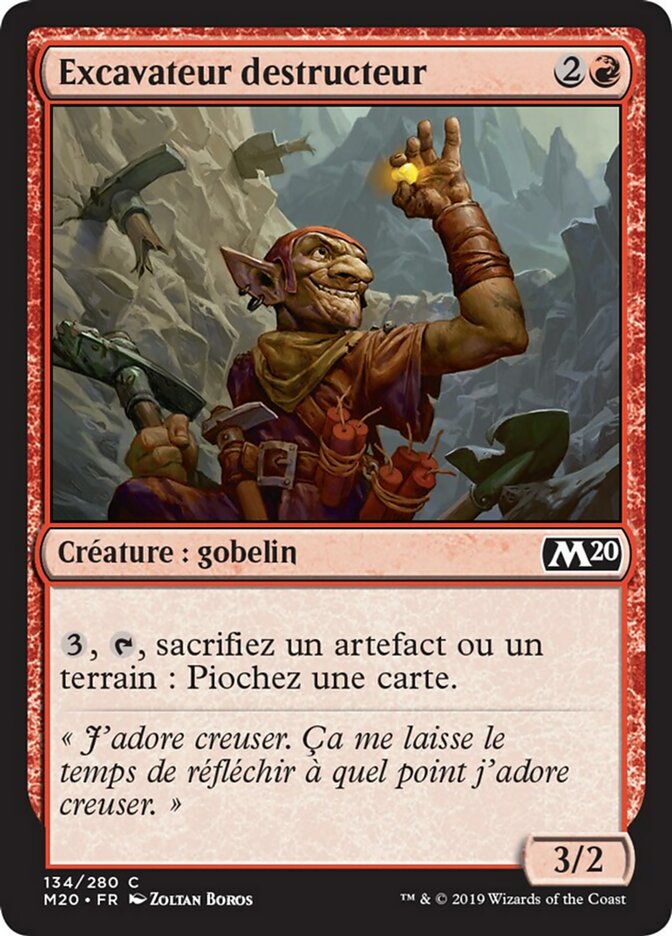 Excavateur destructeur