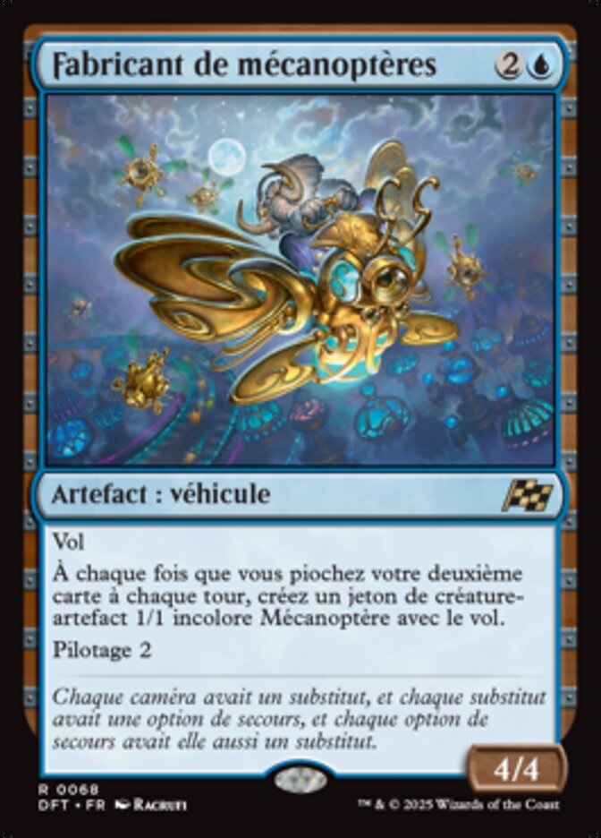 Fabricant de mécanoptères