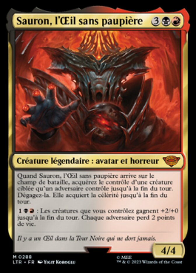 Sauron, l'Œil sans paupière