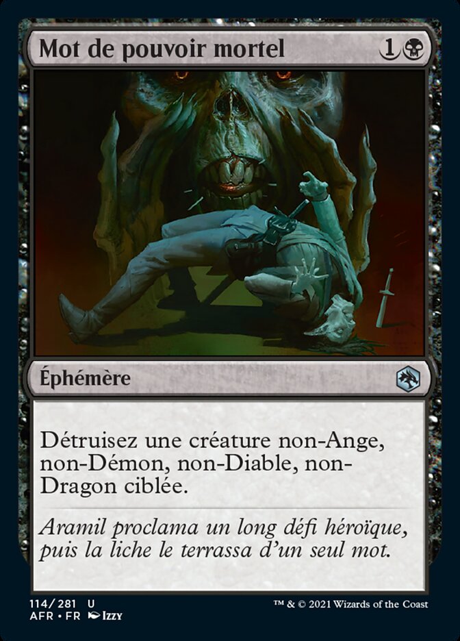 Mot de pouvoir mortel