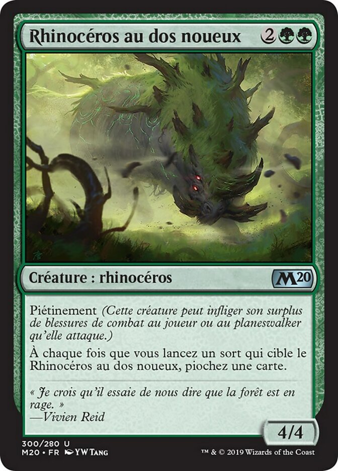 Rhinocéros au dos noueux