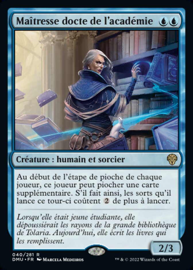 Maîtresse docte de l'académie