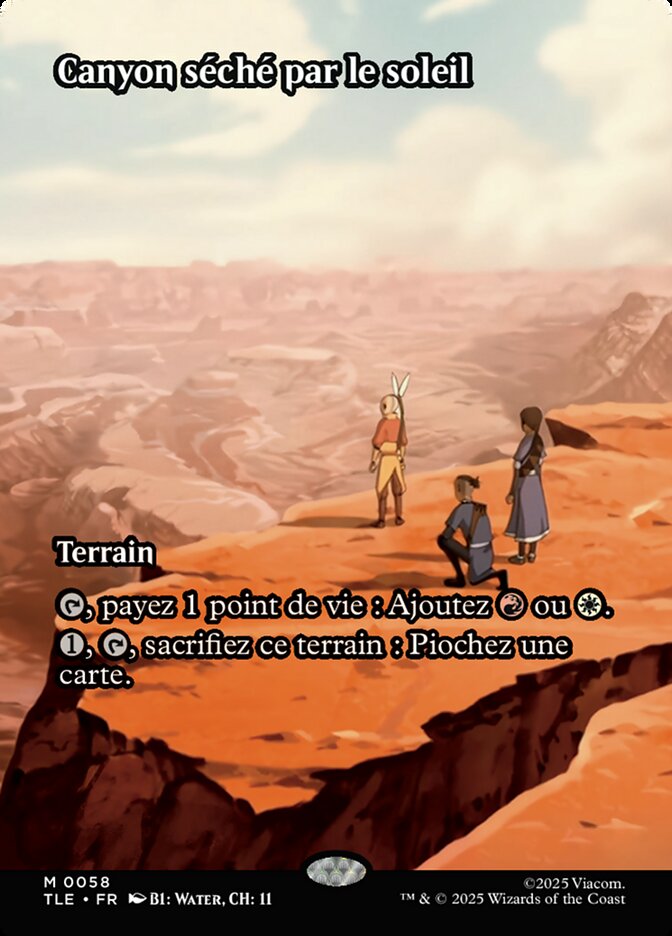 Canyon séché par le soleil