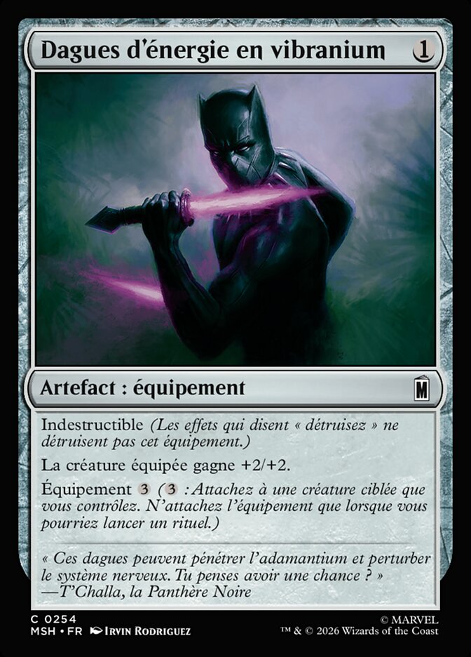 Dagues d'énergie en vibranium