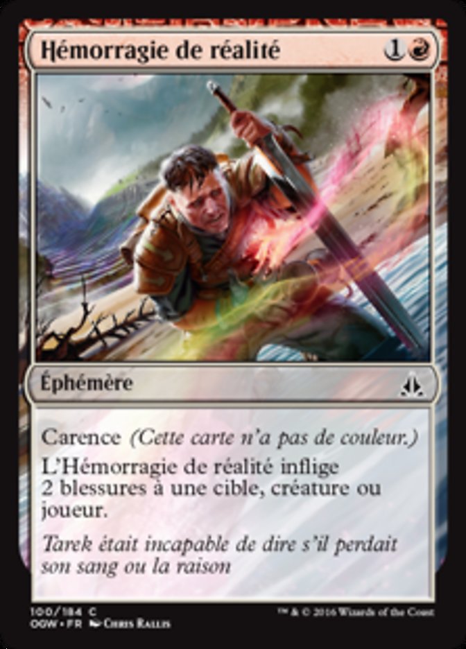 Hémorragie de réalité