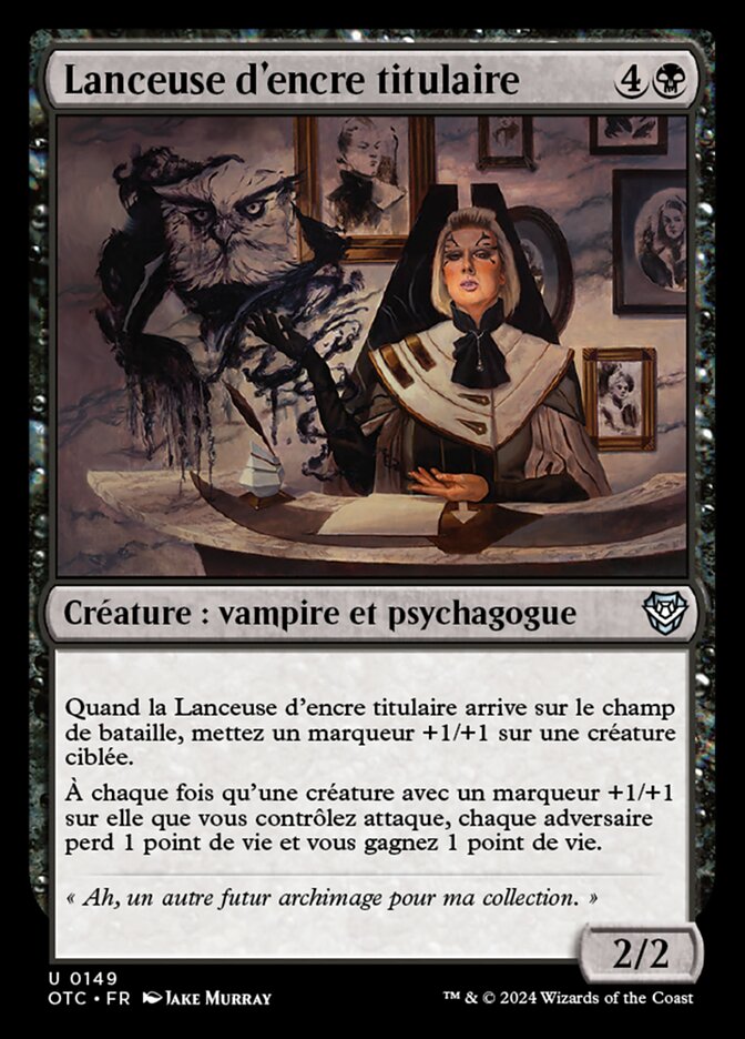 Lanceuse d'encre titulaire