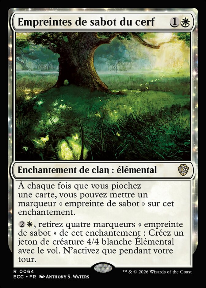 Empreintes de sabot du cerf