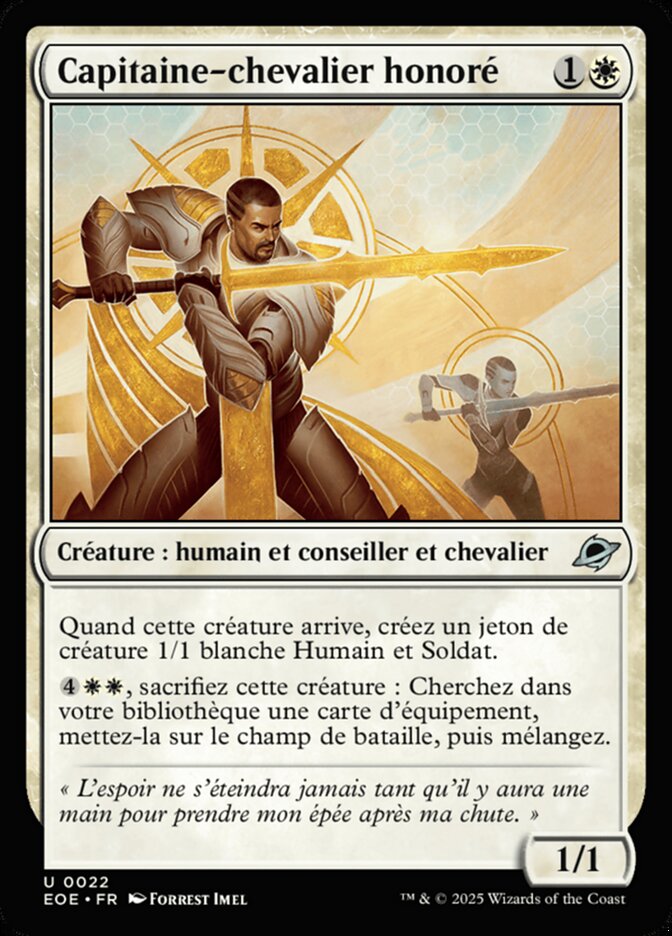 Capitaine-chevalier honoré