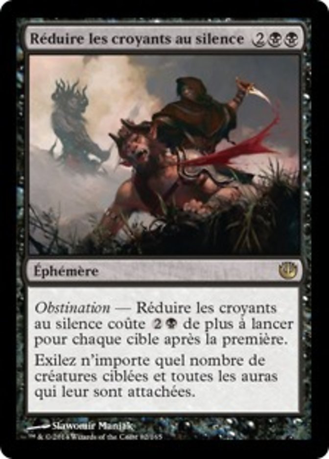 Réduire les croyants au silence