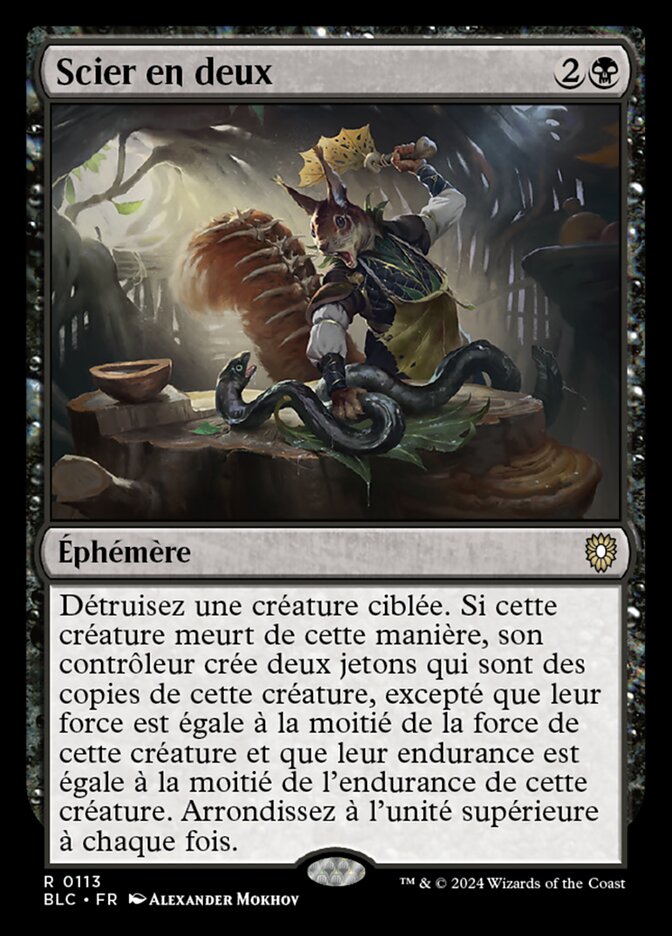 Scier en deux