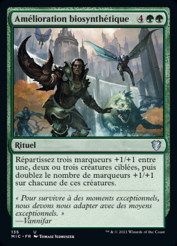 Amélioration biosynthétique