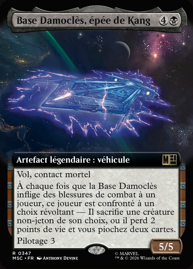 Base Damoclès, épée de Kang
