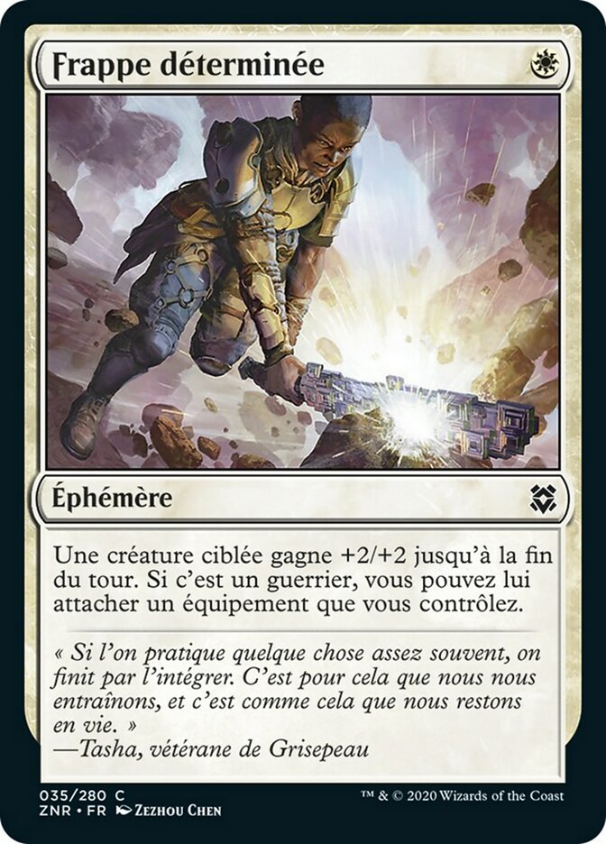 Frappe déterminée