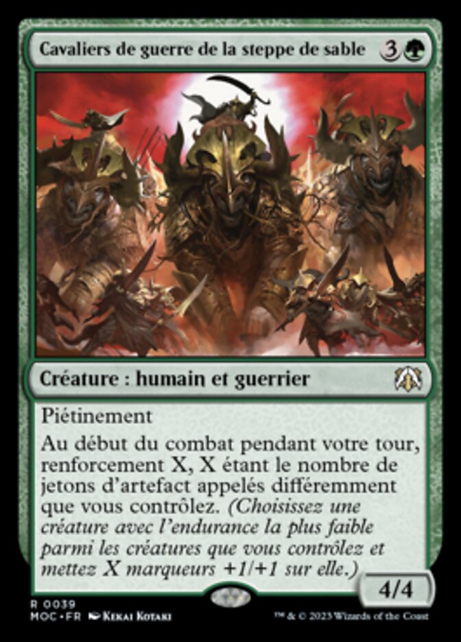 Cavaliers de guerre de la steppe de sable