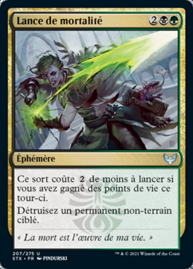 Lance de mortalité