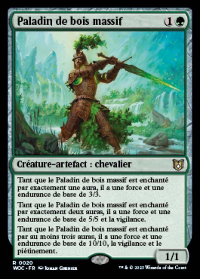 Paladin de bois massif
