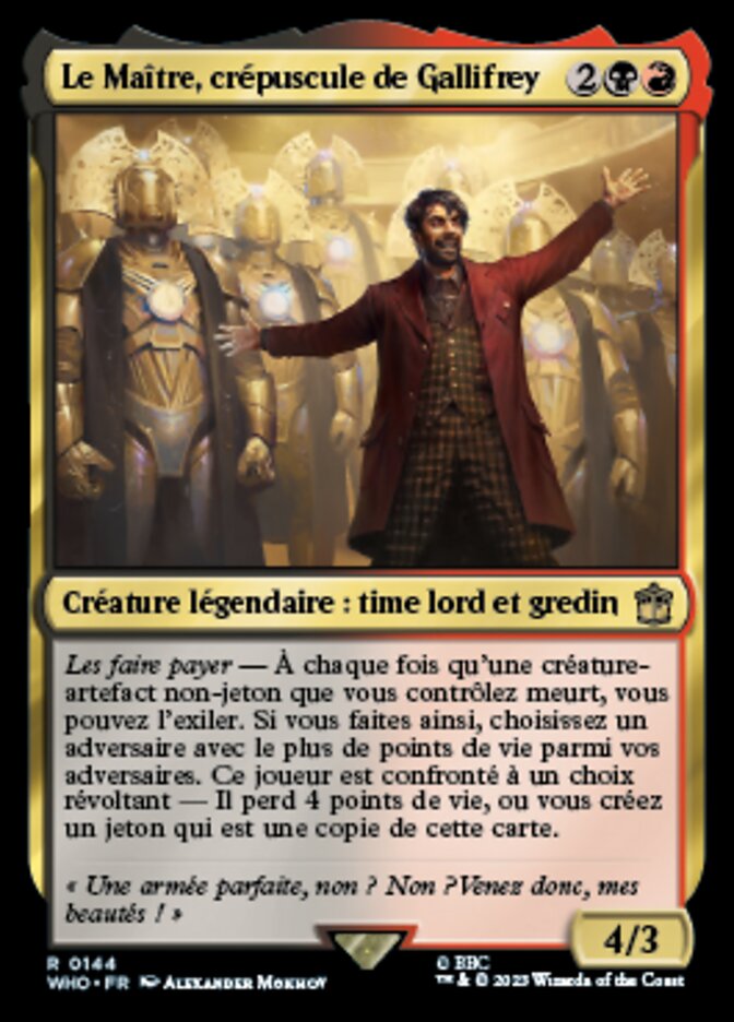 Le Maître, crépuscule de Gallifrey