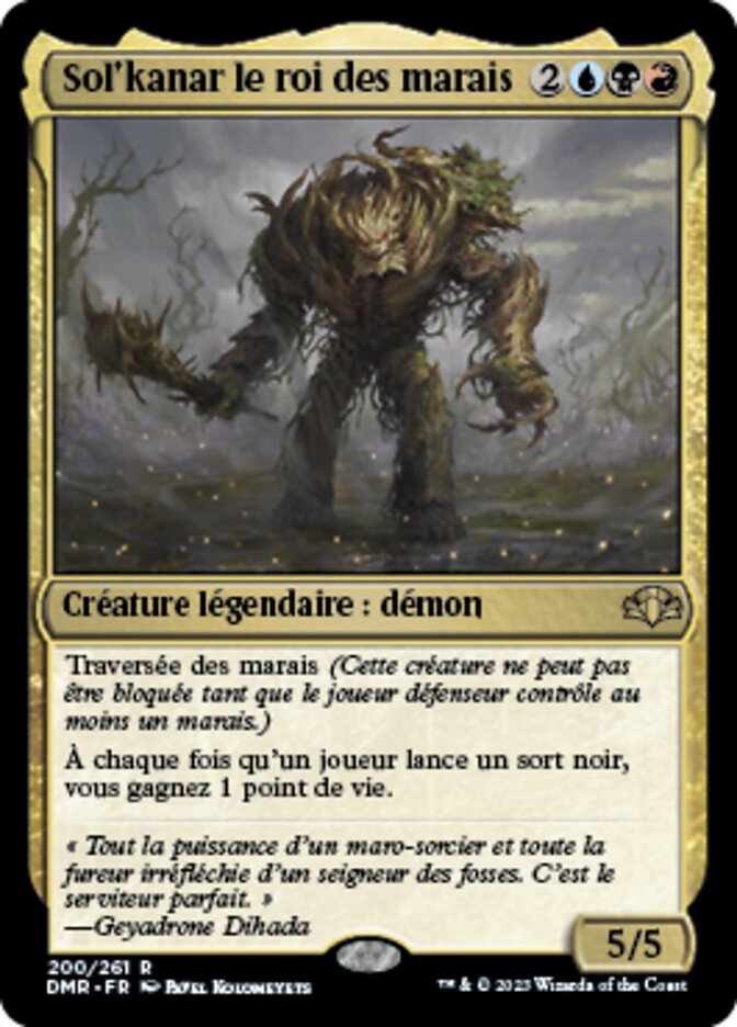 Sol'kanar le roi des marais