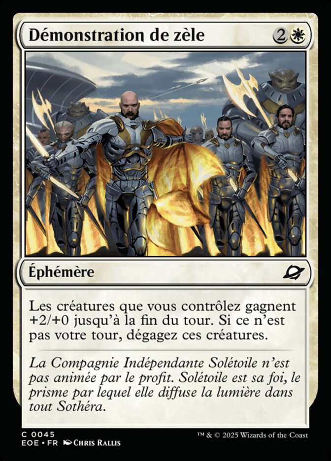 Démonstration de zèle
