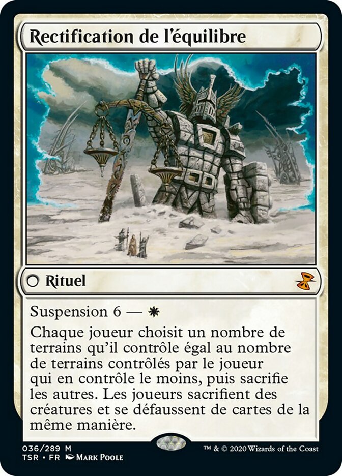 Rectification de l'équilibre