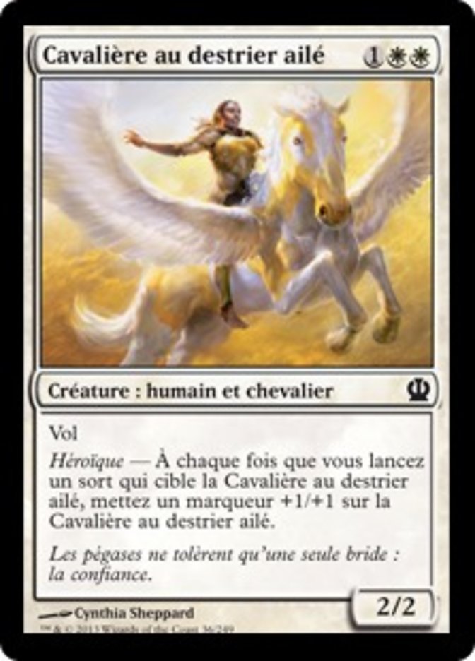 Cavalière au destrier ailé