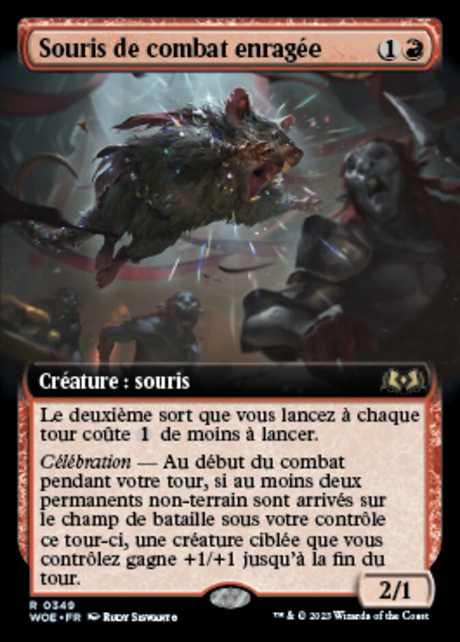 Souris de combat enragée