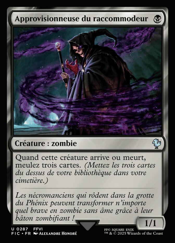 Approvisionneuse du raccommodeur