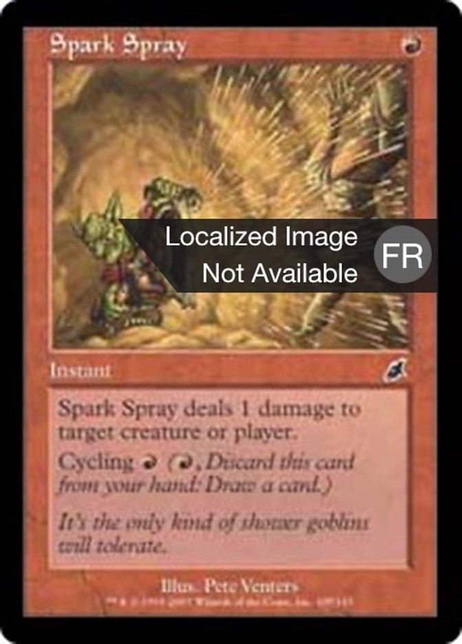 Giclée d'étincelles