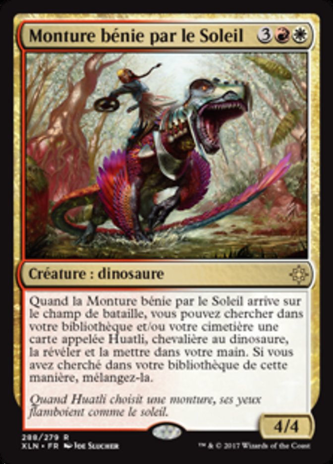 Monture bénie par le Soleil