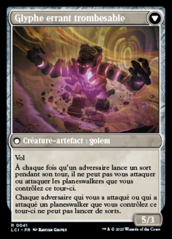 Pont de glyphes instable