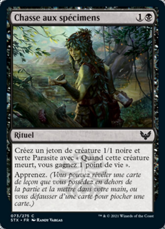 Chasse aux spécimens