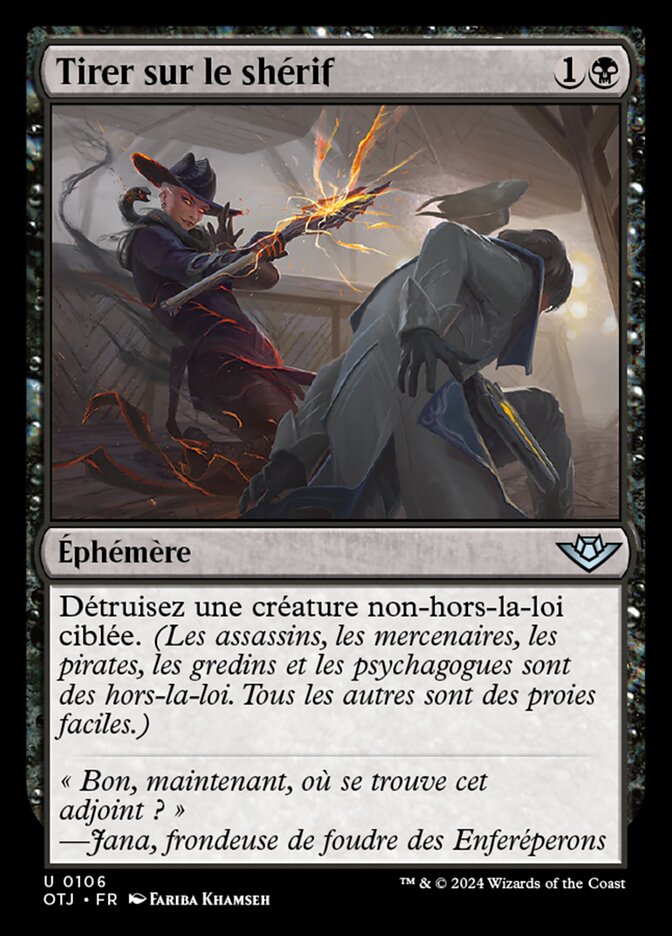 Tirer sur le shérif